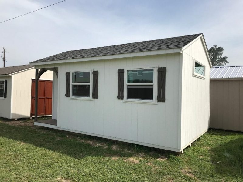 Corner Porch Cabin - Portable Storage Sheds Austin TX | Sheds, Garages ...